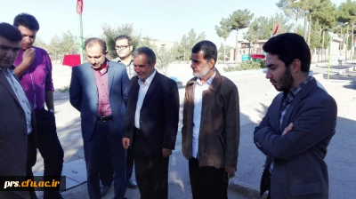 بازدید تعدادی از اعضای شورای شهر سمنان از پردیس شهید رجایی سمنان و بررسی مشکلات فضای سبز و زیباسازی محیط دانشگاه