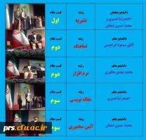 برگزیدگان بیست و هشتمین جشنواره فرهنگی و اجتماعی دانشگاه فرهنگیان 2